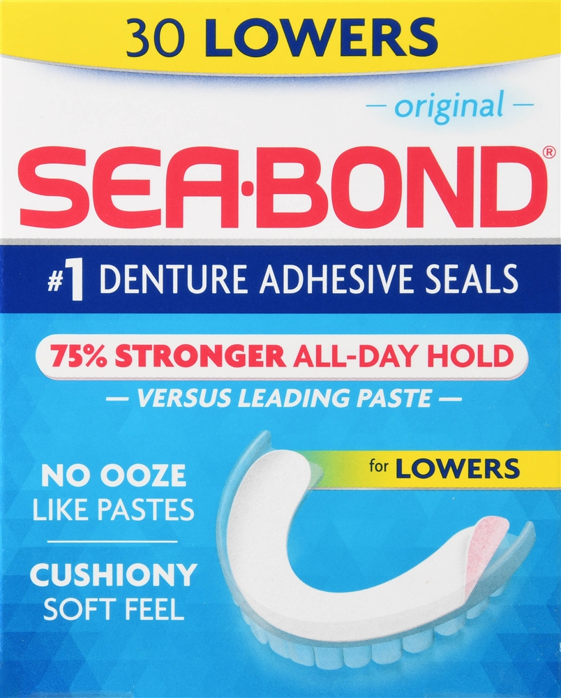 SEA-BOND Denture Adhesive Seals Lowers Original #30