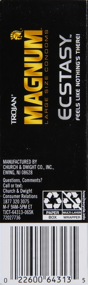 TROJAN Magnum Ecstasy Lubricated Latex Condoms – Image 2