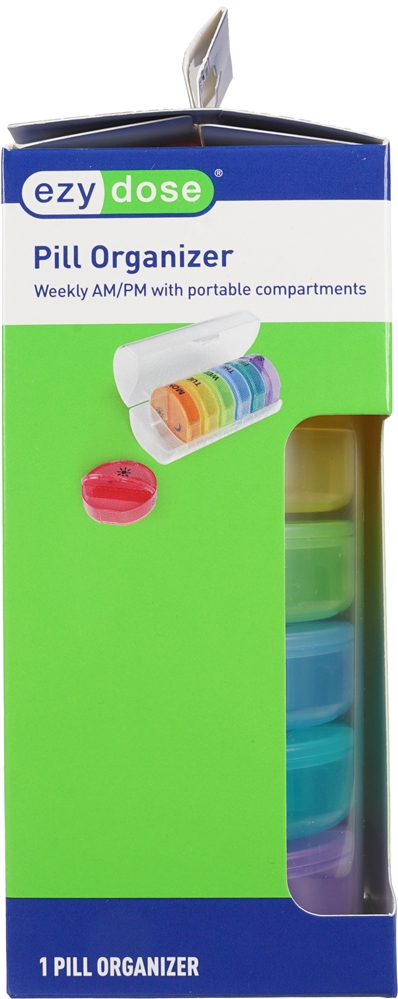 Ezy Dose Pill Organizer Weekly AM/PM with Portable Compartments – Image 2