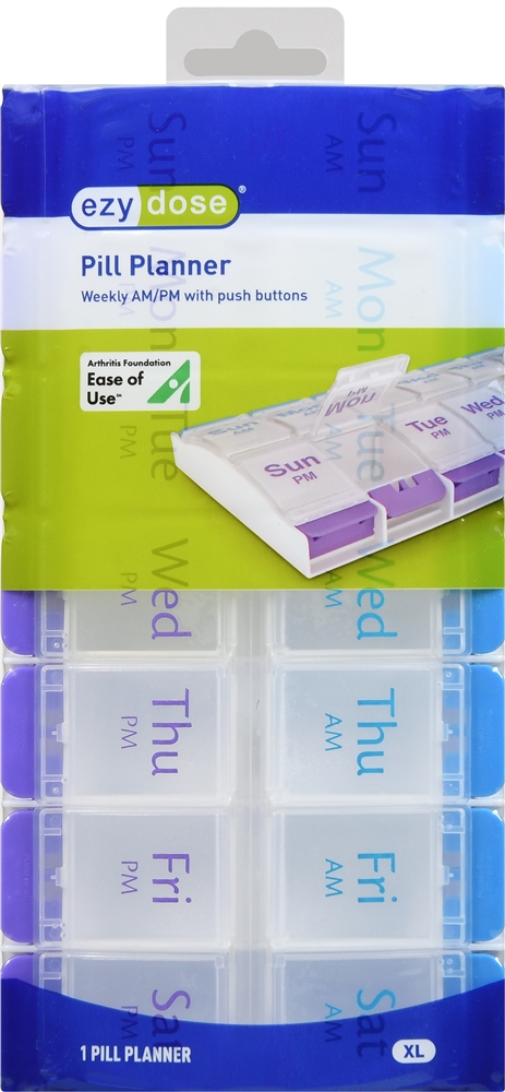 Ezy Dose Pill Planner Weekly AM/PM with Push Buttons XL – Image 6