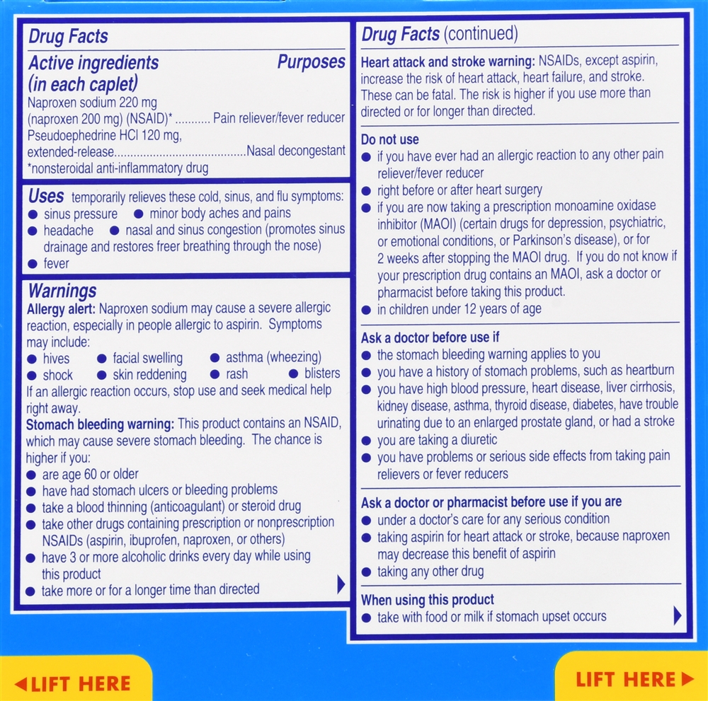 Aleve-D Sinus & Cold 12 Hour Caplets – Image 4
