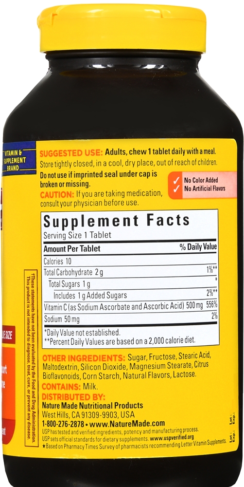 Nature Made C  500 mg Chewable Tablets Orange – Image 5