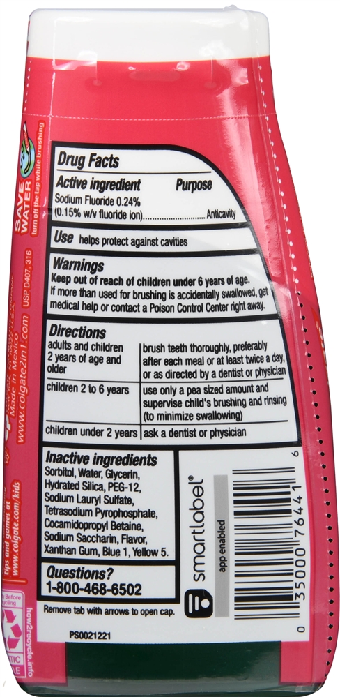 Colgate Anticavity Fluoride Toothpaste Liquid Gel Watermelon Burst – Image 5