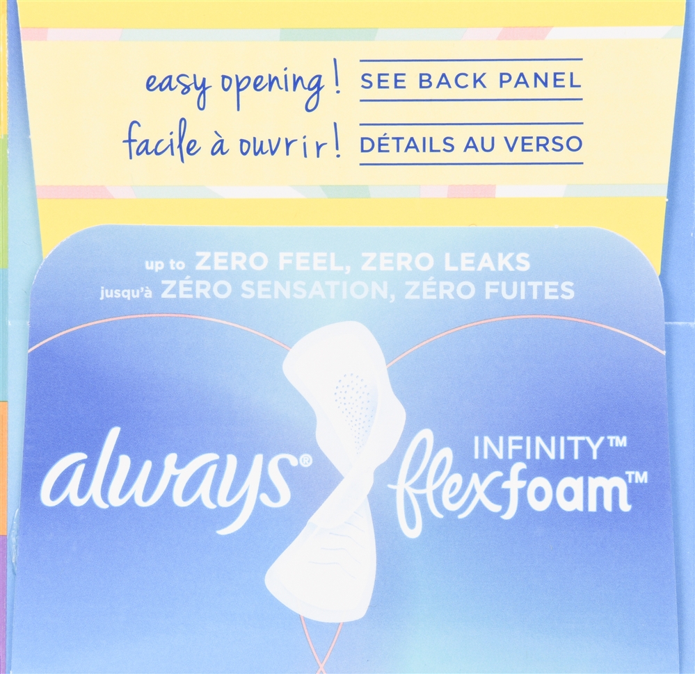 Always Infinity Flexfoam Pads Size 1 Regular Flow With Flexi-Wings Unscented – Image 3