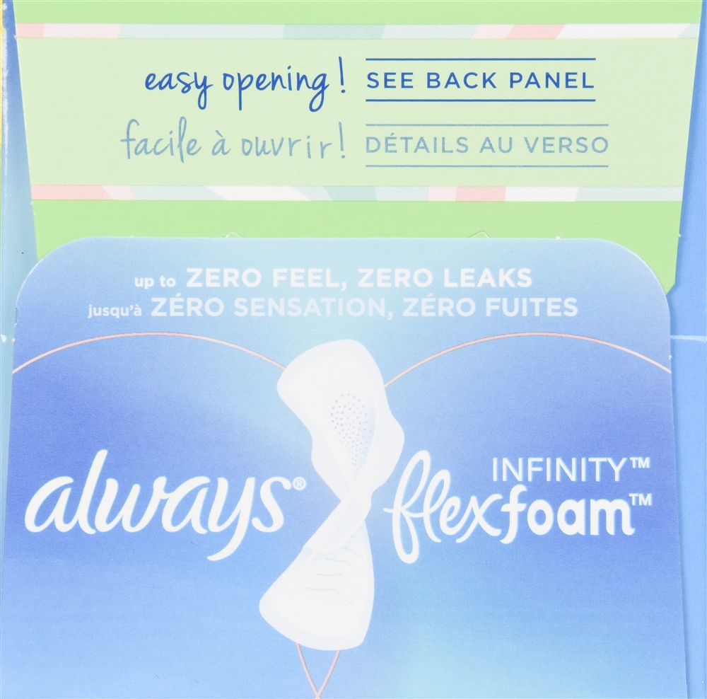 Always Infinity Flexfoam Pads Size 2 Heavy Flow With Flexi-Wings Unscented – Image 2