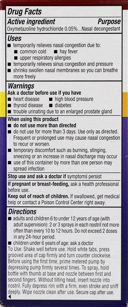 Afrin No Drip Extra Moisturizing Oxymetazoline HCl Nasal Decongestant Pump Mist – Image 12