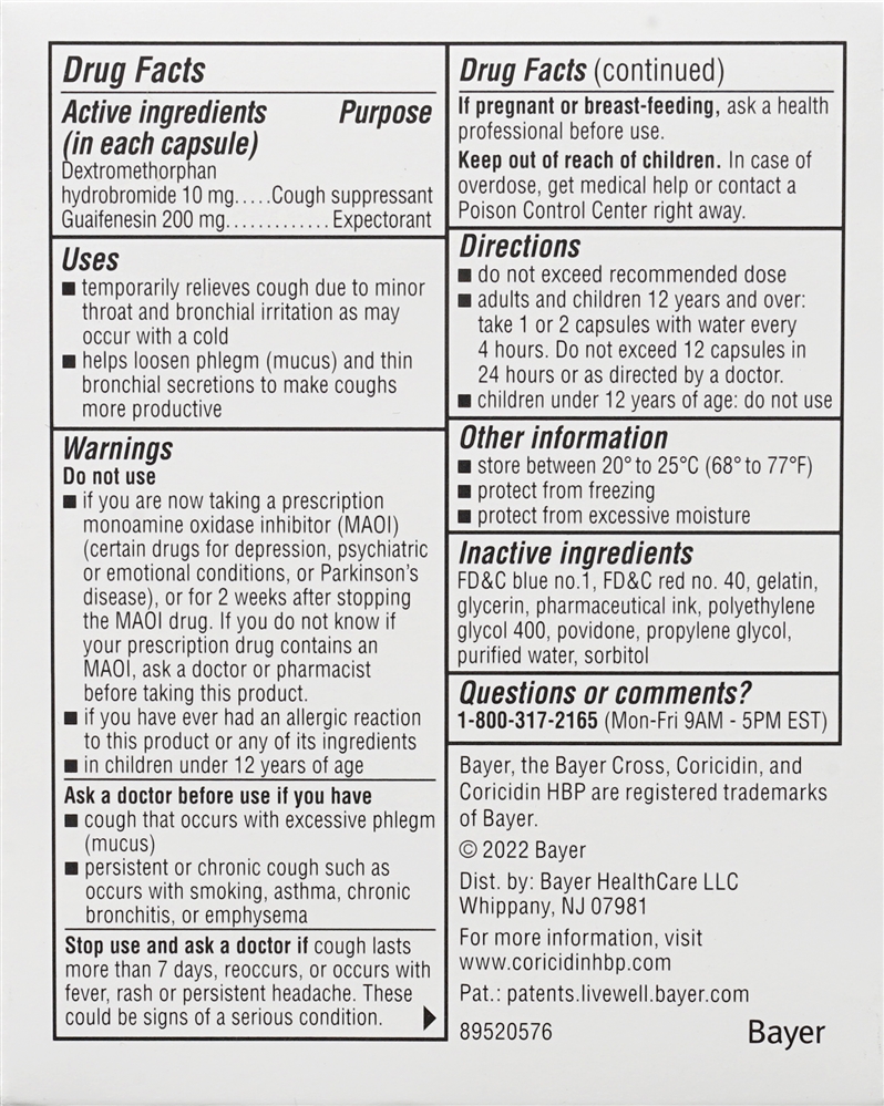Coricidin HBP Chest Congestion & Cough Liquid Gels – Image 6