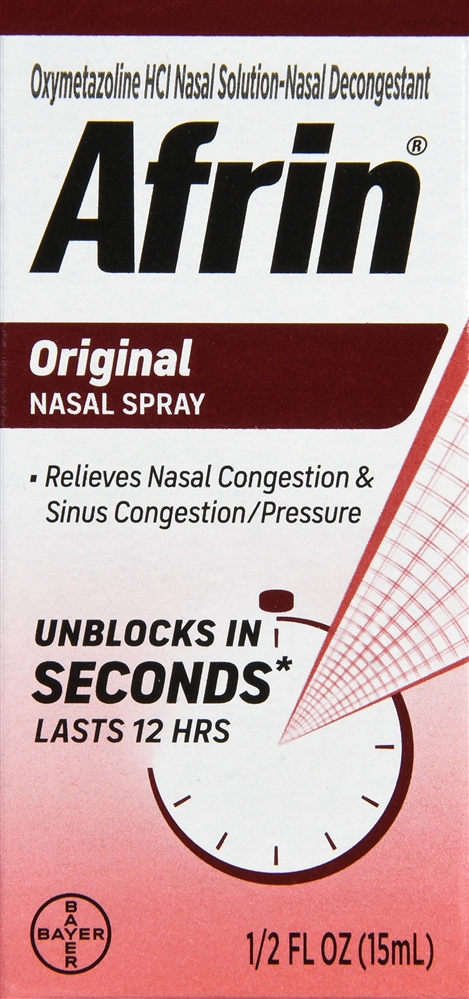 Afrin Original Oxymetazoline HCl Nasal Decongestant Spray – Image 3