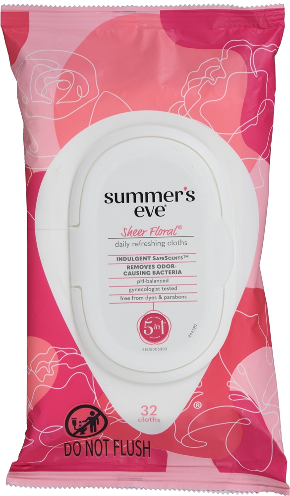 Summer's Eve Daily Refreshing Cloths Sheer Floral – Image 8