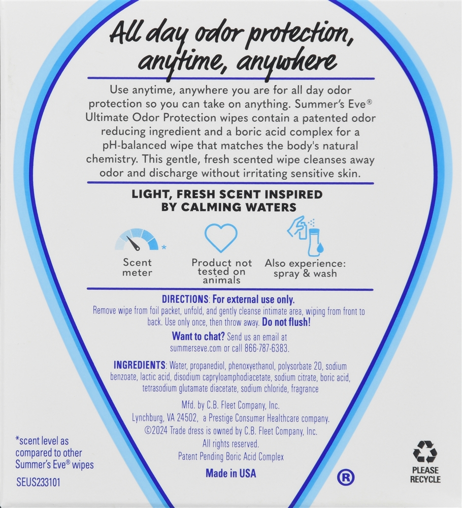 Summer's Eve Daily Refreshing Wipes Ultimate Odor Protection – Image 16