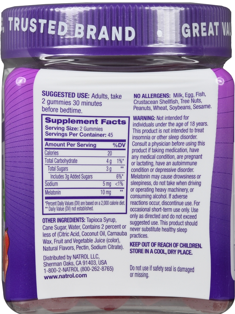 Natrol Melatonin 10 mg Sleep Gummies Strawberry – Image 5