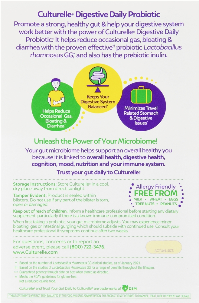 Culturelle Digestive Daily Probiotic Vegetarian Capsules – Image 6