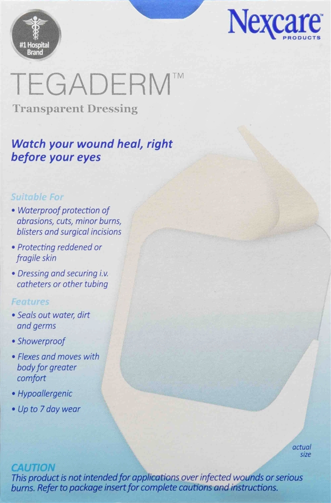 Nexcare Tegaderm Transparent Dressings Waterproof 2.375 x 2.75 In – Image 7
