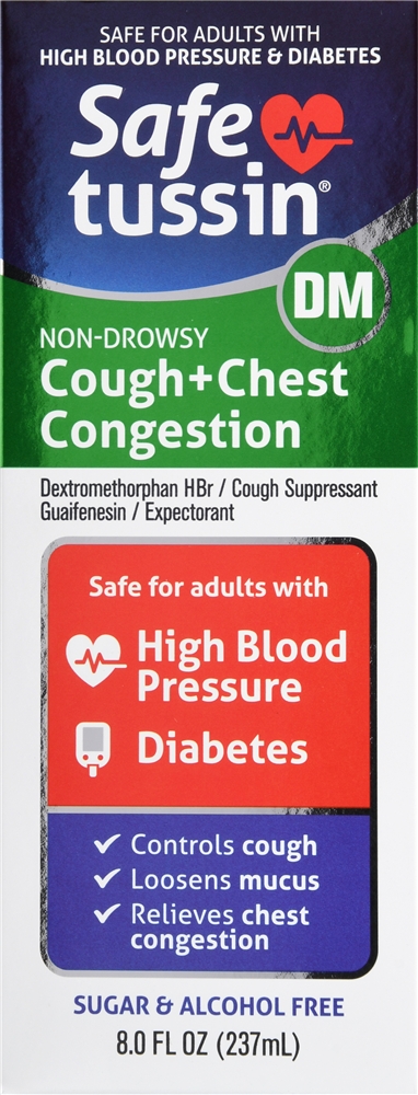 Safetussin DM Cough + Chest Congestion Liquid Non-Drowsy – Image 3