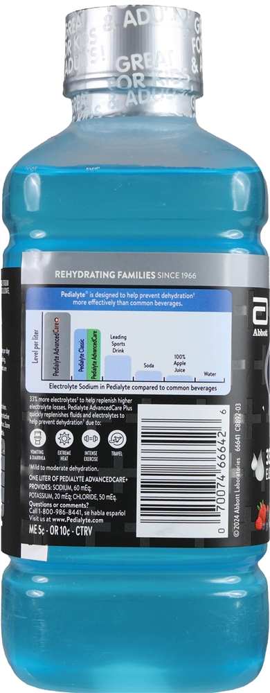 Pedialyte Advanced Care+ Electrolyte Solution Berry Frost – Image 2