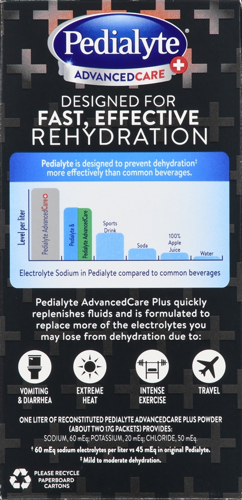 Pedialyte Advanced Care+ Electrolyte Powder Packets Strawberry Freeze – Image 6