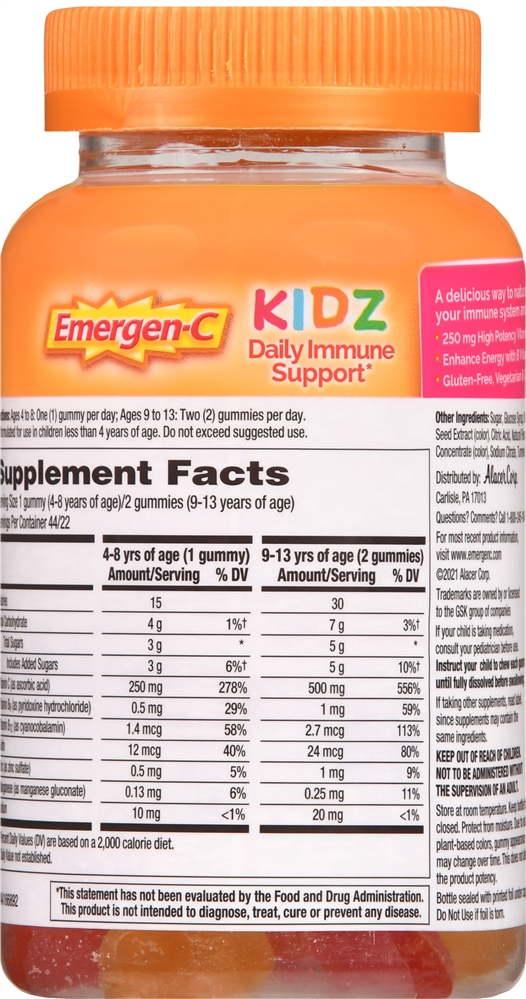 Emergen-C Kidz Daily Immune Support Gummies Fruit Fiesta – Image 5