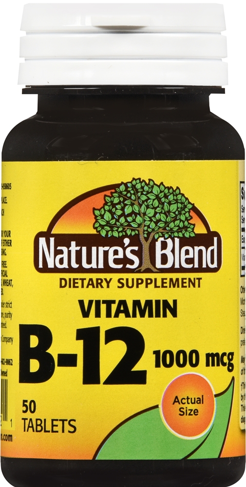 Nature's Blend Vitamin B- 12 1000 mcg Tablets – Image 3