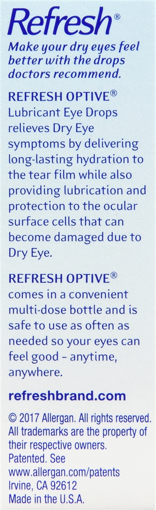 Refresh Optive Lubricant Eye Drops – Image 2