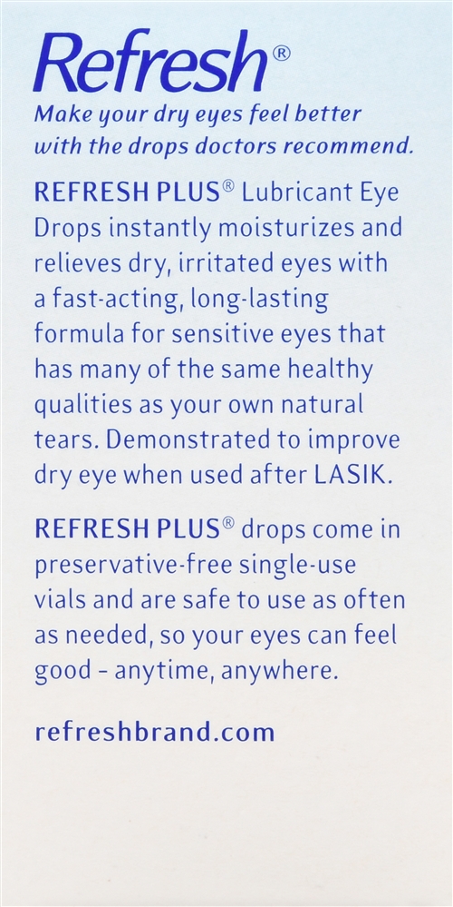Refresh Plus Lubricant Eye Drops Single-Use Containers – Image 3