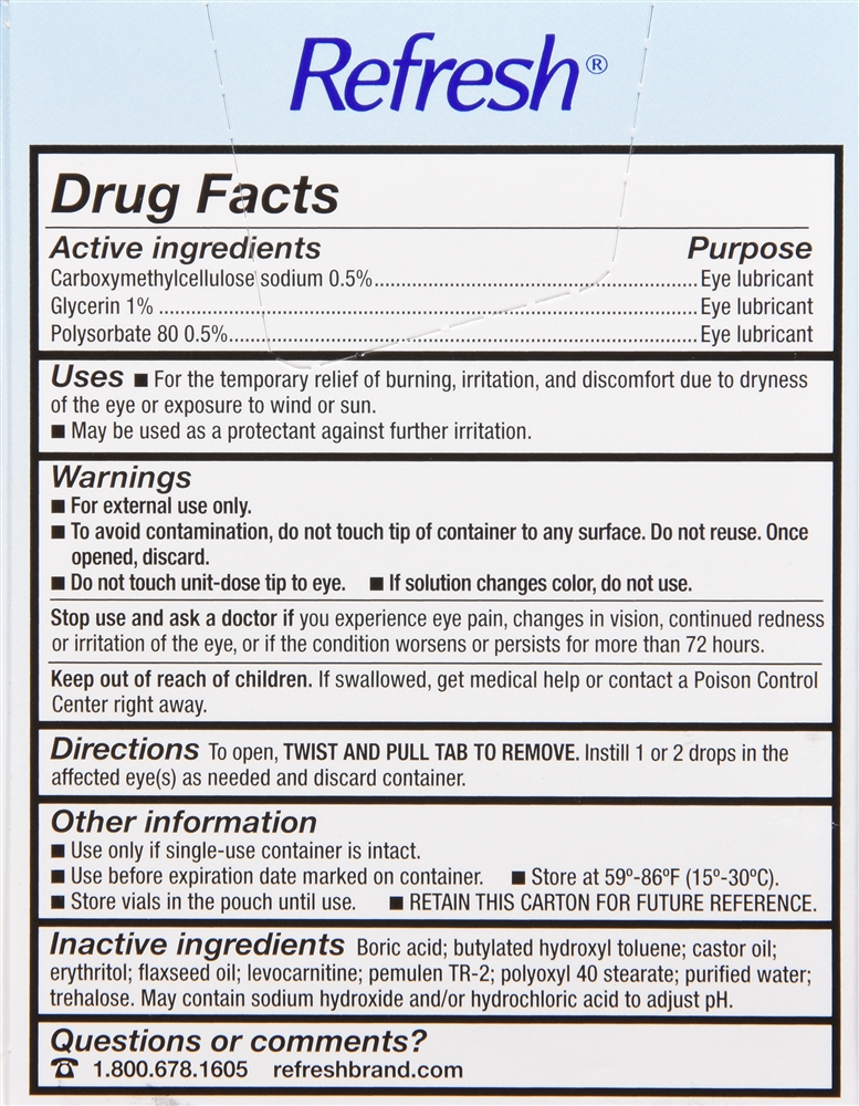 Refresh Optive Mega-3 Lubricant Eye Drops Single-Use Containers – Image 7
