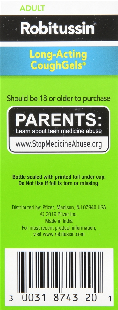 Robitussin Adult Dextromethorphan HBr Cough Suppressant Long-Acting CoughGels – Image 2