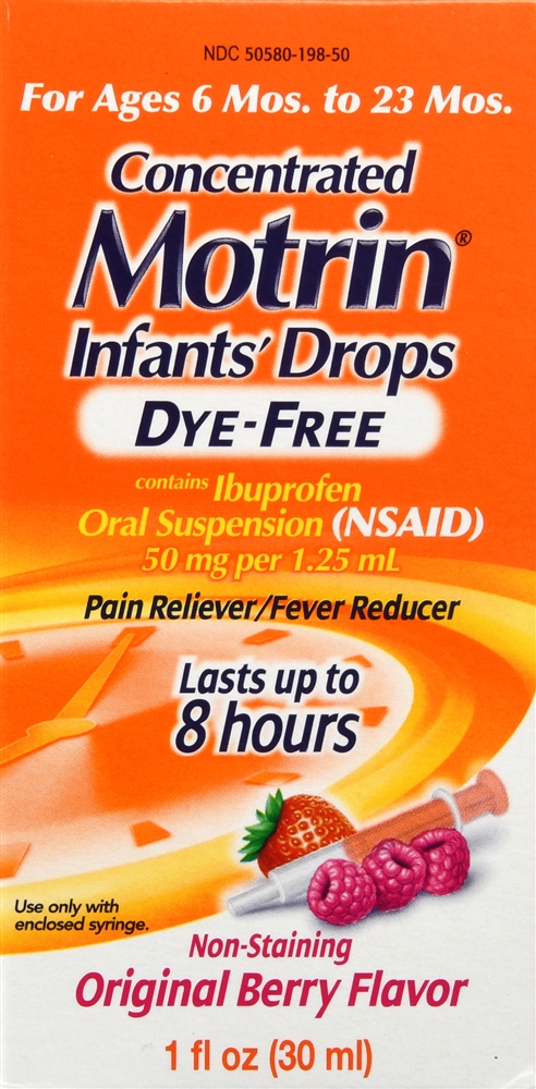 Motrin Infants' Ibuprofen 50 mg Concentrated Drops Original Berry Dye-Free – Image 4