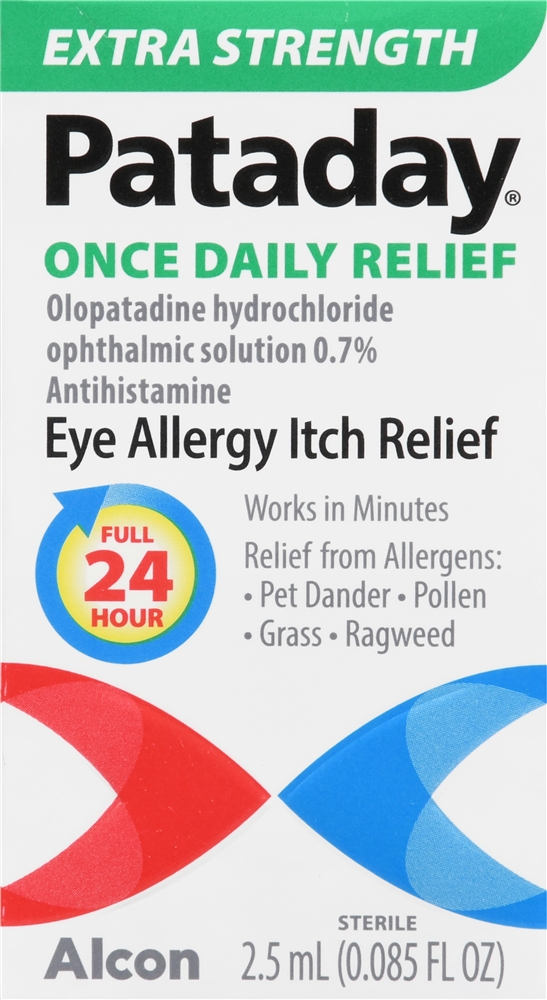 Pataday Olopatadine Hydrochloride Ophthalmic 0.7% Eye Allergy Itch Relief Solution Once Daily Extra Strength – Image 3