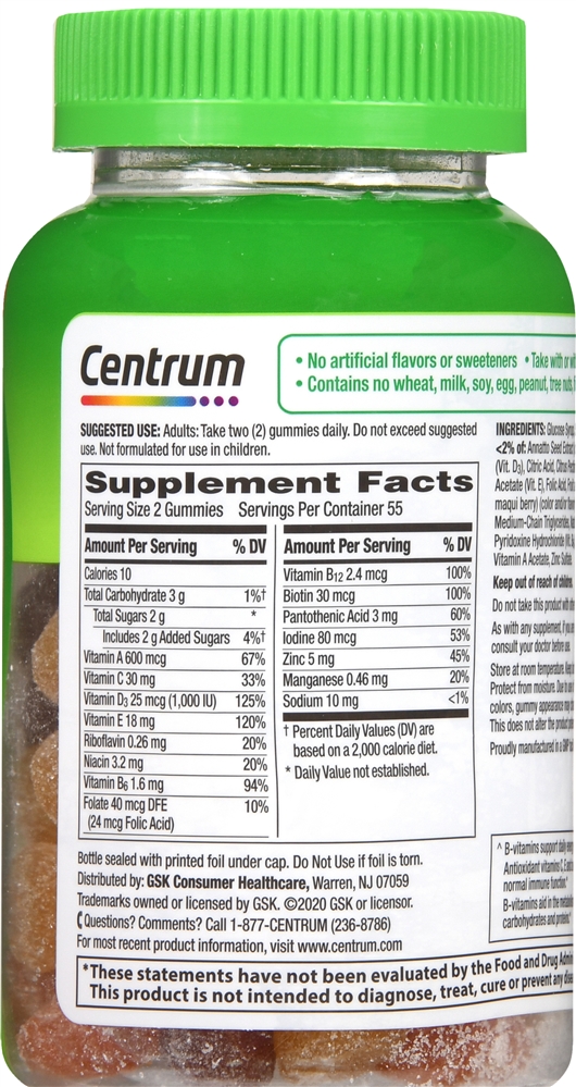 Centrum Adults MultiGummies Assorted Natural Fruit – Image 5