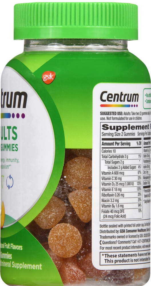 Centrum Adults MultiGummies Assorted Natural Fruit – Image 3