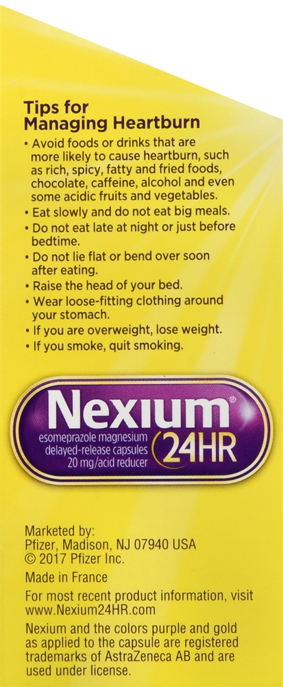 Nexium 24HR Esomeprazole Magnesium 20 mg Acid Reducer Capsules – Image 3