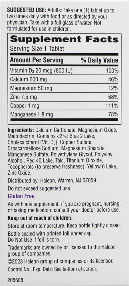 Caltrate Bone Health Advanced Calcium 600 mg + D3 Tablets – Image 4