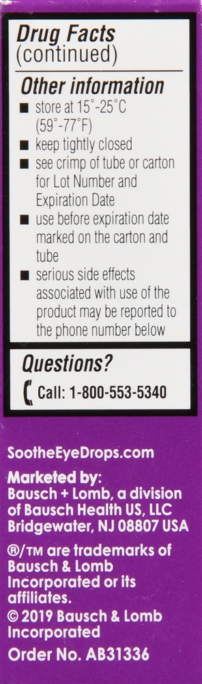 Bausch + Lomb Soothe Nighttime Lubricant Eye Ointment Preservative Free – Image 2