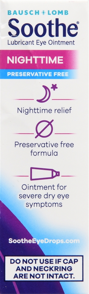 Bausch + Lomb Soothe Nighttime Lubricant Eye Ointment Preservative Free