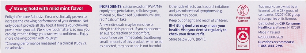 Poligrip Denture Adhesive Cream Original – Image 3