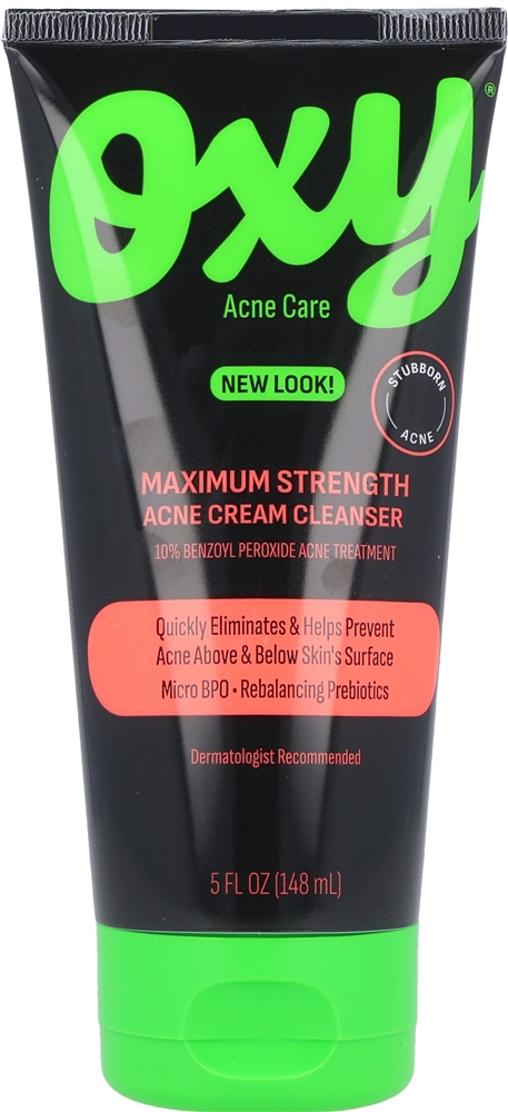 OXY 10% Benzoyl Peroxide Acne Cream Cleanser Maximum Strength