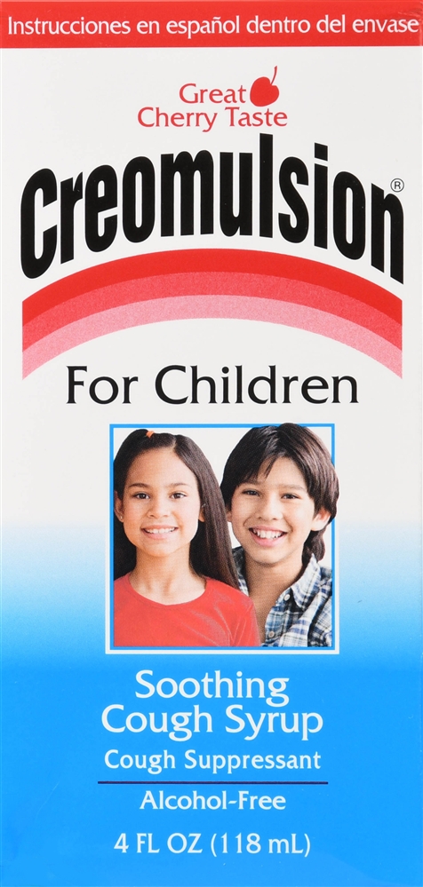 Creomulsion For Children Soothing Cough Syrup Alcohol-Free Cherry 4OZ