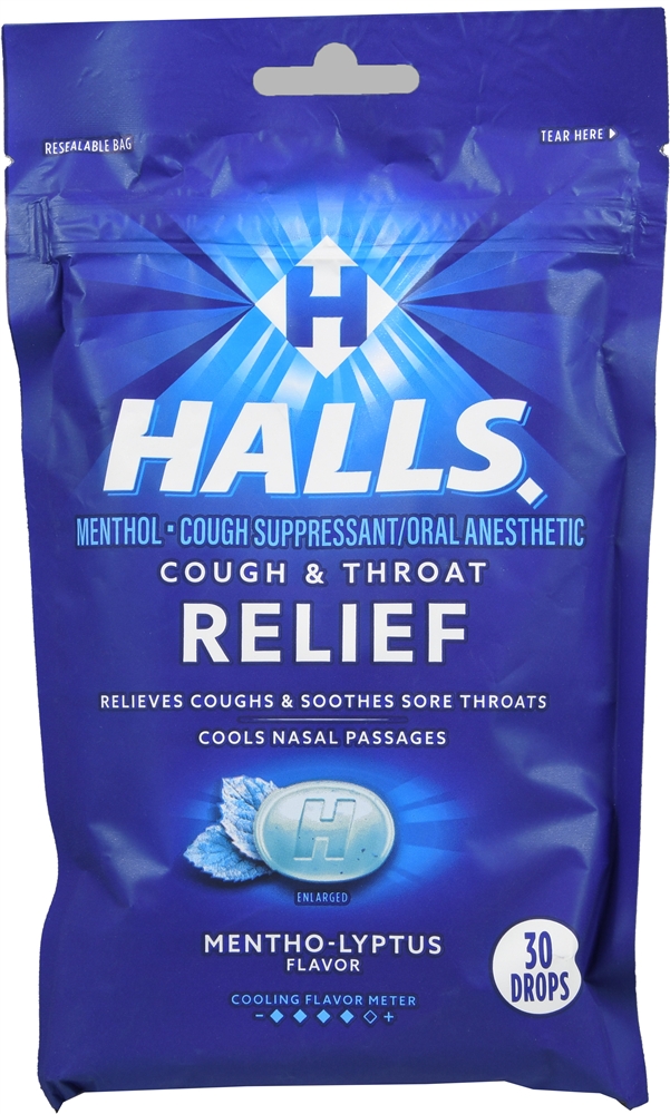 Halls Cough & Throat Relief Drops Mentho-lyptus – Image 2