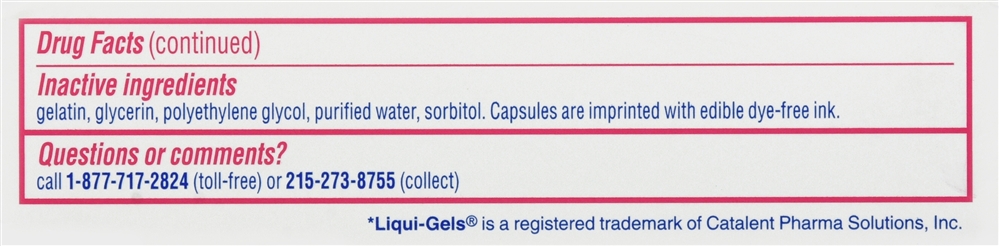 Benadryl Allergy Diphenhydramine HCl 25 mg Antihistamine Liqui-Gels Dye-Free – Image 3