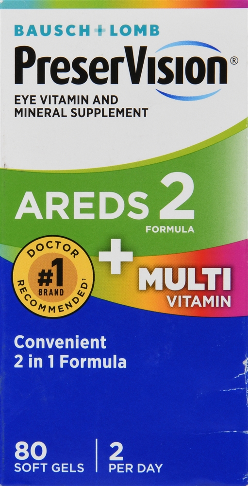 Bausch + Lomb PreserVision AREDS 2 Formula + Multivitamin Soft Gels