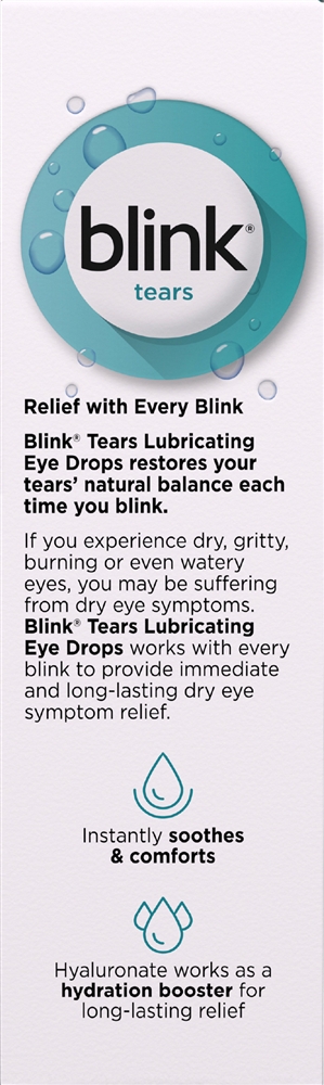 Bausch + Lomb Blink Tears Lubricating Eye Drops Mild-Moderate Dry Eye – Image 2