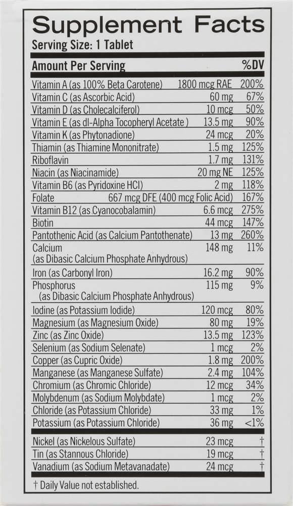 Geritol Nutrition Support Multivitamin/Multimineral Supplement Tablets – Image 5