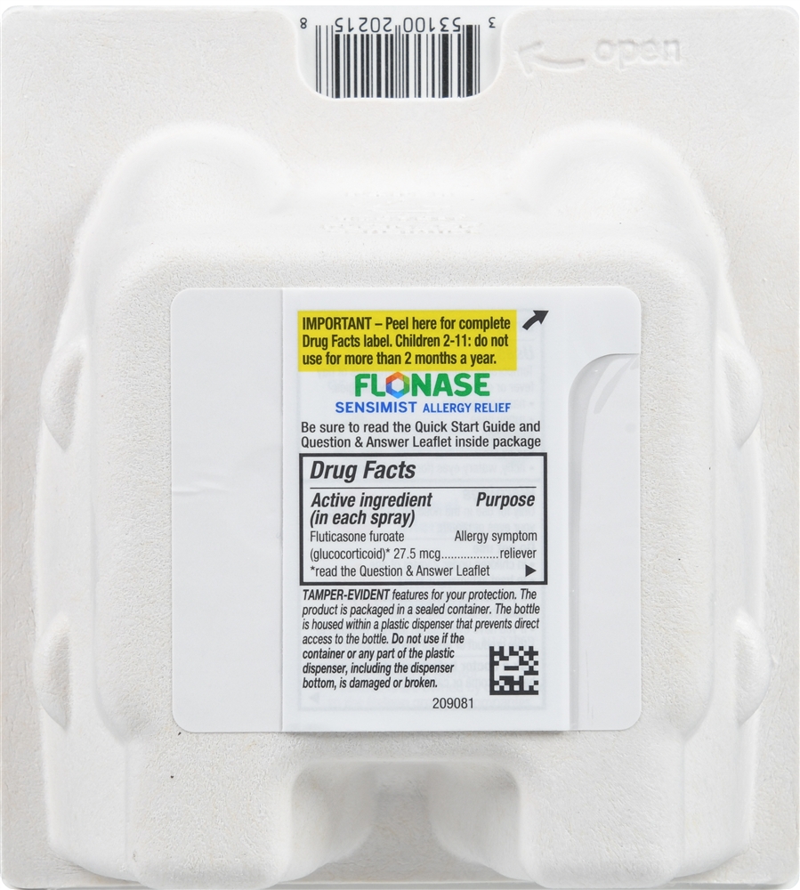 Flonase 24 Hour Allergy Relief Fluticasone Furoate (Glucocorticoid) 27.5 mcg Sensimist Nasal Spray