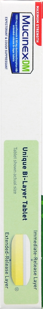 Mucinex DM Expectorant & Cough Suppressant 12 Hour Extended-Release Bi-Layer Tablets Maximum Strength