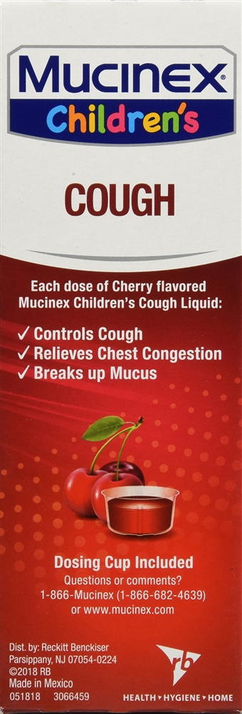 Mucinex Children's Cough Liquid Cherry 4OZ – Image 4