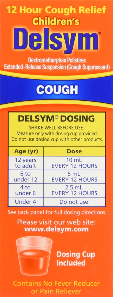 Delsym Children's 12 Hour Cough Relief Liquid Orange 3OZ – Image 4