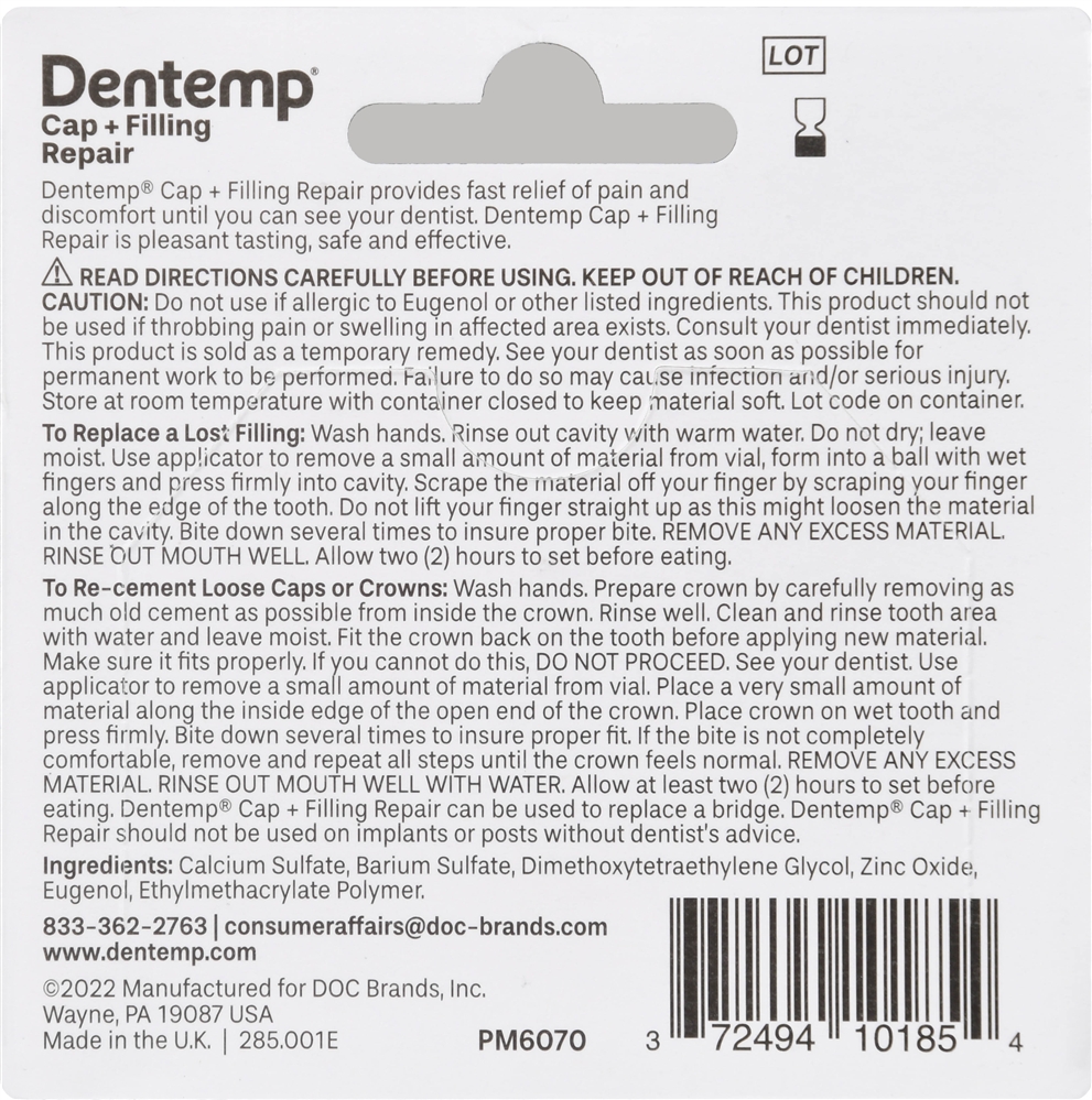 Dentemp Cap & Filling Repair Set 2.6g – Image 2