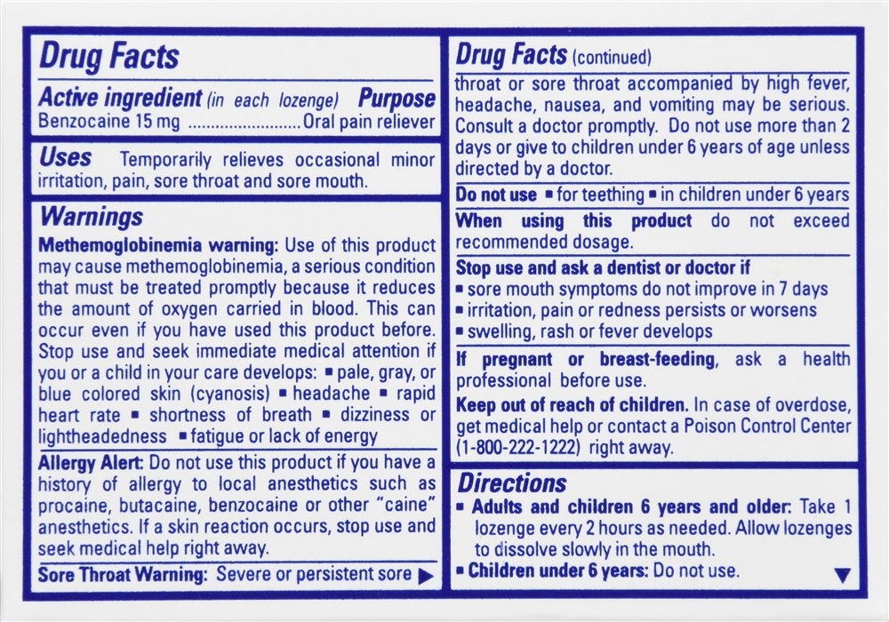 Chloraseptic Benzocaine Oral Pain Reliever Sore Throat Lozenges Honey Lemon Warming – Image 7