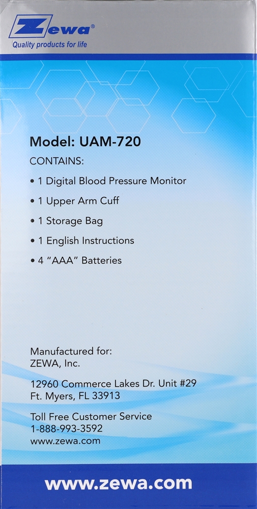 Zewa Automatic Blood Pressure Monitor Classic Medium/Large Cuff