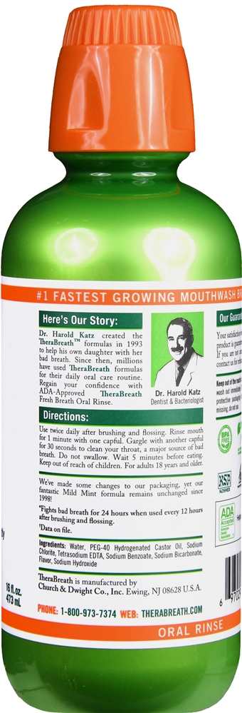 TheraBreath Fresh Breath Oral Rinse Mild Mint – Image 4